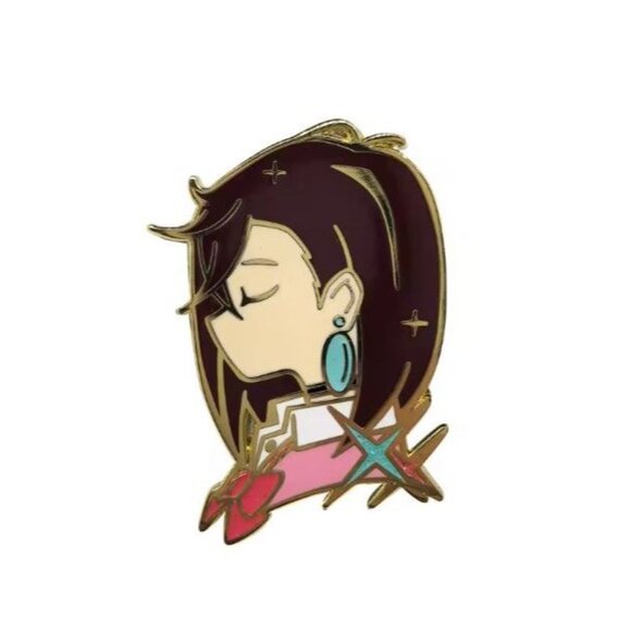 Okarun & Momo Enamel Pin Set – Dandadan Anime Couple Silhouette Gold Edition - Picture 5 of 7